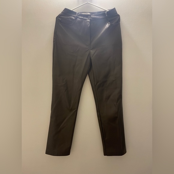 Oak + fort brown leather pants sz 28 - Picture 1 of 3